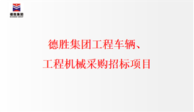 德勝集團(tuán)工程車(chē)輛、工程機(jī)械采購(gòu)招標(biāo)項(xiàng)目