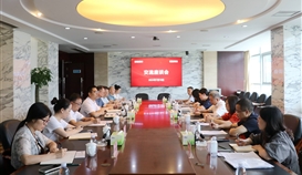郵儲銀行四川省分行黨委委員、副行長周明一行到德勝釩鈦座談交流
